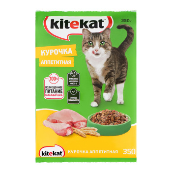 Сухой корм KiteKat "Аппетитная курочка" для кошек 350 г 