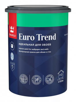 Краска для обоев и стен Tikkurila Euro Trend матовая база С бесцветная 0,9л