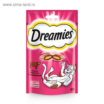 Лакомство Dreamies для кошек говядина 60 г 