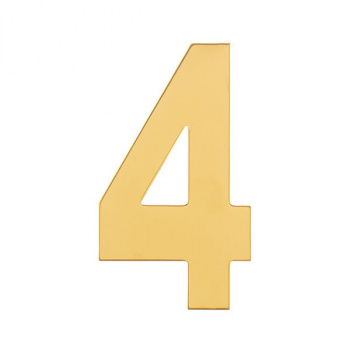 Номер  дверной "4" металл РВ (золото) MARLOK
