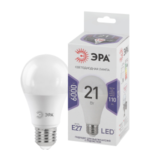Лампа светодиодная ЭРА STD LED A65-21W-860-E27 21Вт груша холодный дневной свет Е27