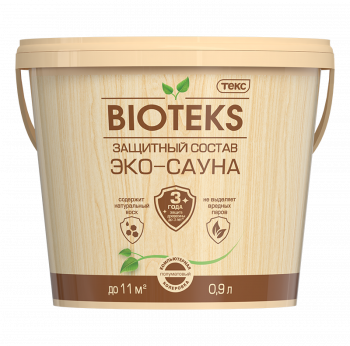 Защитный состав Bioteks Эко-Сауна полуматовый бесцветный 0,9л