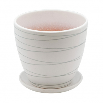 Горшок керамический 1,4л., Д145 Ш145 В130, белый