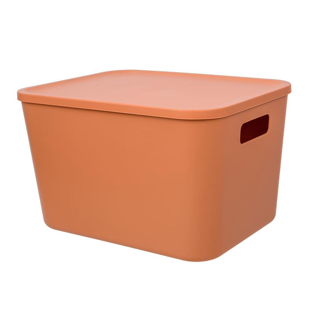 Fancy-hh101-L Корзина пластиковая для хранения Оптима, Д325 Ш245 В200, оранжевый