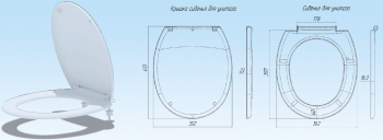 Сиденье для унитаза полипропилен с креплением WS0120P