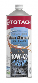 Масло моторное TOTACHI Eco Diesel CK-4/СJ-4/SN 10W-40 П/Синтетика Арт. E1301 1л