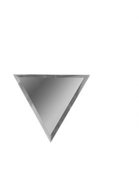 Плитка зеркальная серебряная Полуромб с фацетом 10мм 200х170 мм