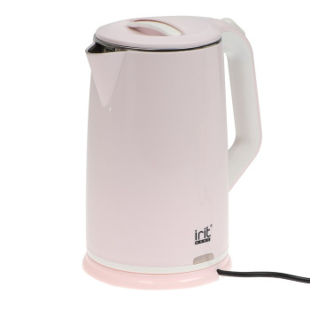Чайник электрический Irit IR-1302, металл, 1.8 л, 1500 Вт, розовый 9607854