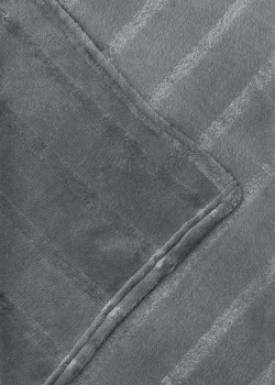 Плед Texrepublic Фланель страйп темно-серый 200х220 см.