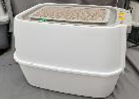 Туалет WOGY д/кошек 57х40х40см закрытый, когтеточка, трек с мячиками 2шт d=3.5см
