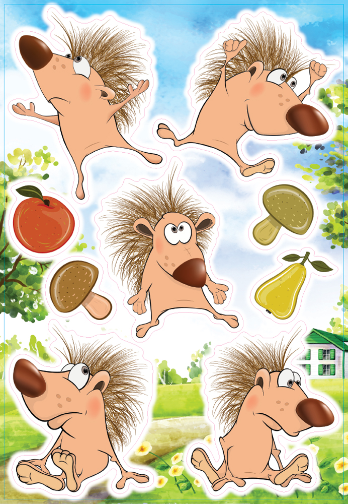 HK 1004 Набор наклеек Мистер Ёж S 23х36