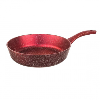 Сковорода а/п литая 24 см с индукционным дном  (цвет: красный)