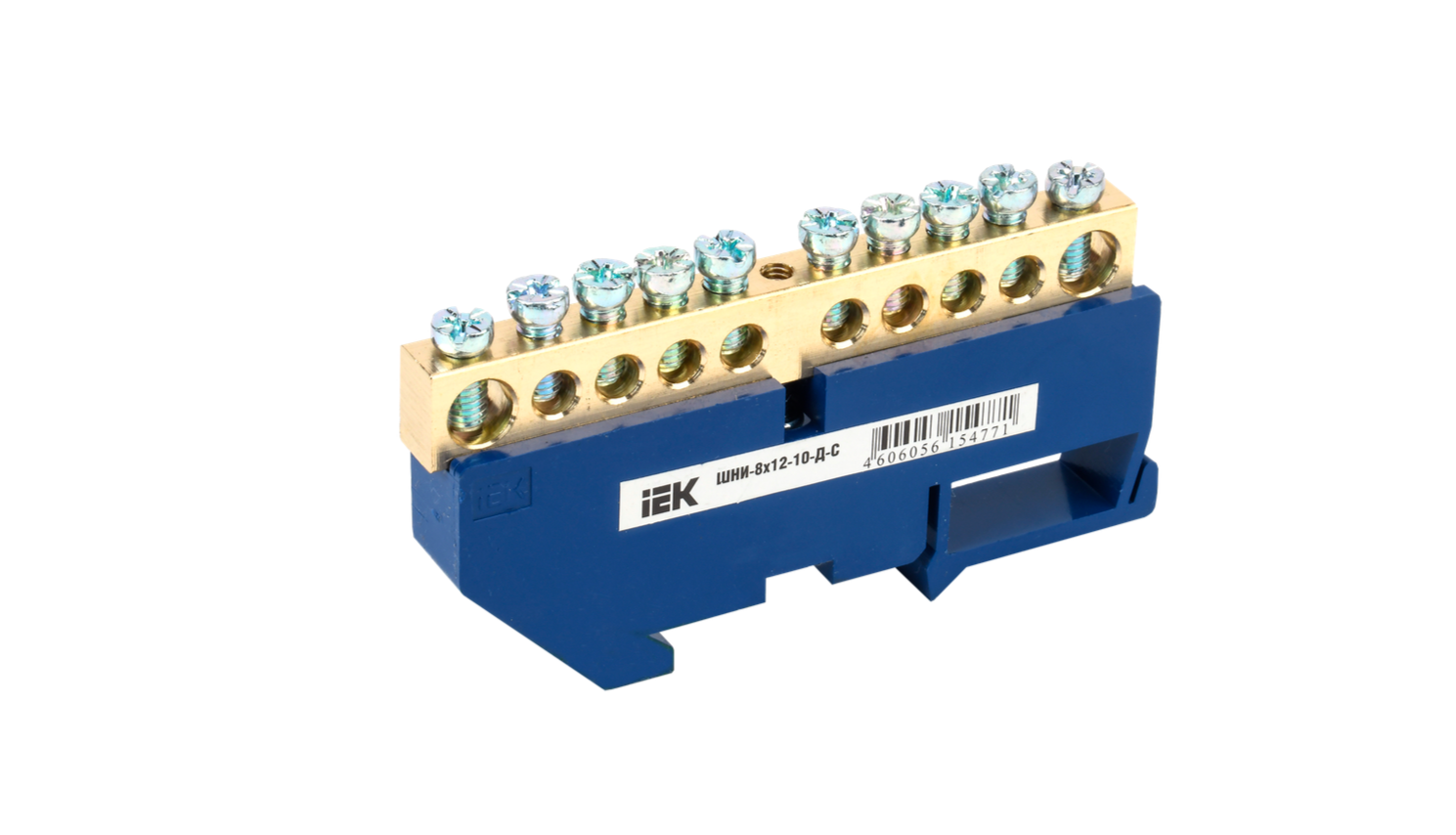 YNN10-812-10D-K07 Шина нулевая IEK на DIN-изоляторе 8х12-10-Д-С