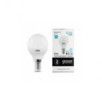 Лампа Gauss LED  Elementary 10W E14 730lm 4100K  (шар)