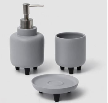 Набор «SAVANNA», 3 предмета: дозатор для мыла 390 мл, стакан 300 мл, мыльница