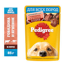 Корм жидкий PEDIGREE Говядина и ягненок 85 г