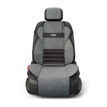 Накидка на сиденье Multi Comfort, ортопедическая, 6 упоров, 3 предмета, материал экокожа, чёрн./т.се