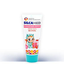 Паста зубная SILCAMED детская Клубничный йогурт 65гр