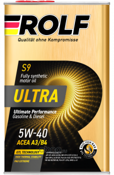 Масло моторное синтетическое, Rolf Ultra SAE 5W-40 ACEA A3/B4 API SN/CF, 1 L