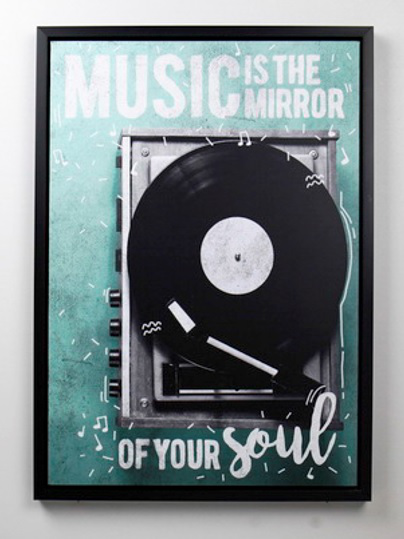 196185 Постер Граммофон 50х70х2,7см