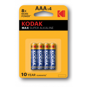 Батарейки Kodak LR03-4BL MAX SUPER Alkaline 4шт