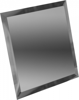 Плитка квадратная зеркальная графитовая с фацетом 10мм 180х180 мм