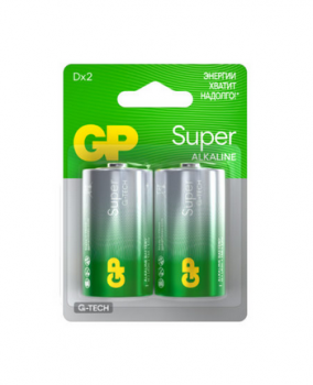 Элемент питания GP Super Alkaline 13А LR20 D 2шт. уп.