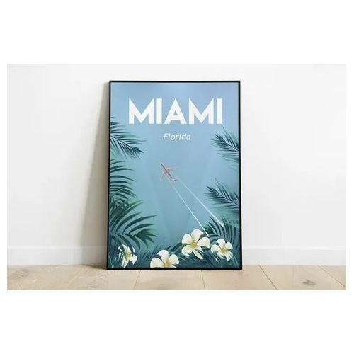 186999XCC Постер Miami 40х50х2,5см