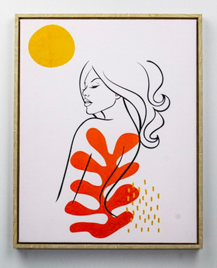 196475 Постер Девушка 40х50х2.5см