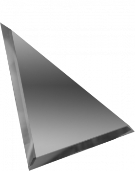 Плитка треугольная зеркальная графитовая с фацетом 10мм 300х300 мм