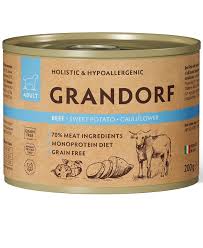 Корм Grandorf конс д/соб Паштет/Говядина/Батат/Цветная капуста 200г