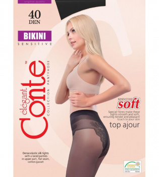 Колготки CONTE BIKINI 40 nero 4