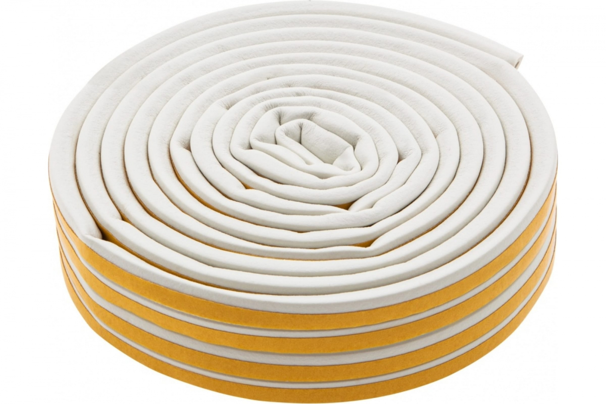 Уплотнитель резиновый, 12 м, профиль D, белый Сибртех