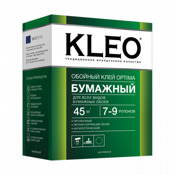 Клей для любых бумажных обоев, сыпучий KLEO OPTIMA 7-9,(160г) 