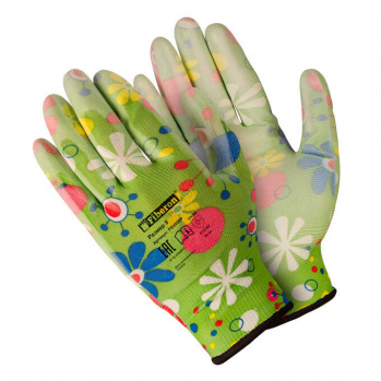 Перчатки «Для садовых работ», полиэстер, полиуретановое покрытие, разноцветные, микс цветов №1