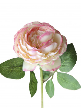 Цветок искусс.Нежная Роза из ткани (искусственный шелк, полиэтилен) 28х9х9см