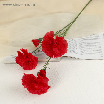 Цветы искусственные "Гвоздички" 8х67 см, красный                      