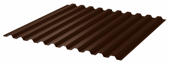 Профнастил С21 1,051х2м 0,45мм Шоколад RAL8017