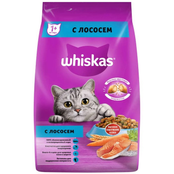 Сухой корм Whiskas для кошек лосось подушечки 1,9 кг 