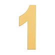Номер  дверной "1" металл  PВ (золото) MARLOK