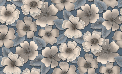 FM71804-62 Обои флизелиновые Junis мотив синий-бежевый 1,06х10м