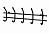 1205 Вешалка для одежды 5 крючков (черный муар)
