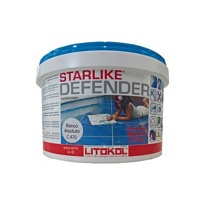 Затирка STARLIKE Defender EVO BIANCO ASSOLUTO Абсолютно белый S.100  2,5 kg. 