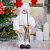 Дед Мороз в белой шубке с посохом 28 см
