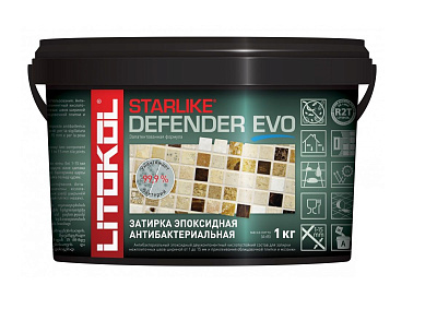 Затирка эпоксидная STARLIKE Defender EVO S.225 TABACCO (табак) 1 kg. 
