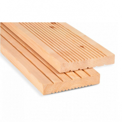 Террасная доска Вельвет 3000х142х27мм Оптима Лиственница