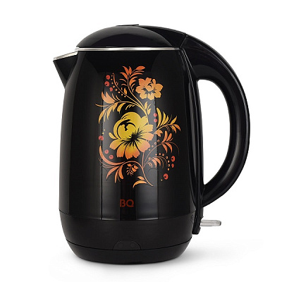 Чайник электрический BQ KT1702P 1,8л Черный-Цветы