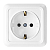322210 Прогресс FIT белый Розетка ОУ 1м с заземлением 16А-250В IP20