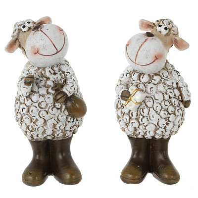 Фигурка декоративная "Овечка", L4,5 W4 H9 см, 2в., L4,5 W4 H9,5 825313
