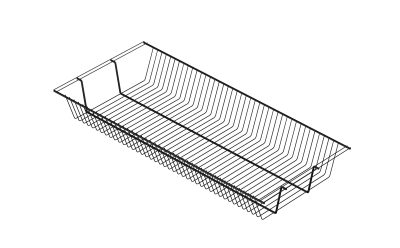 L9550BL Полка-корзина сеточная 903x406x118 мм черный